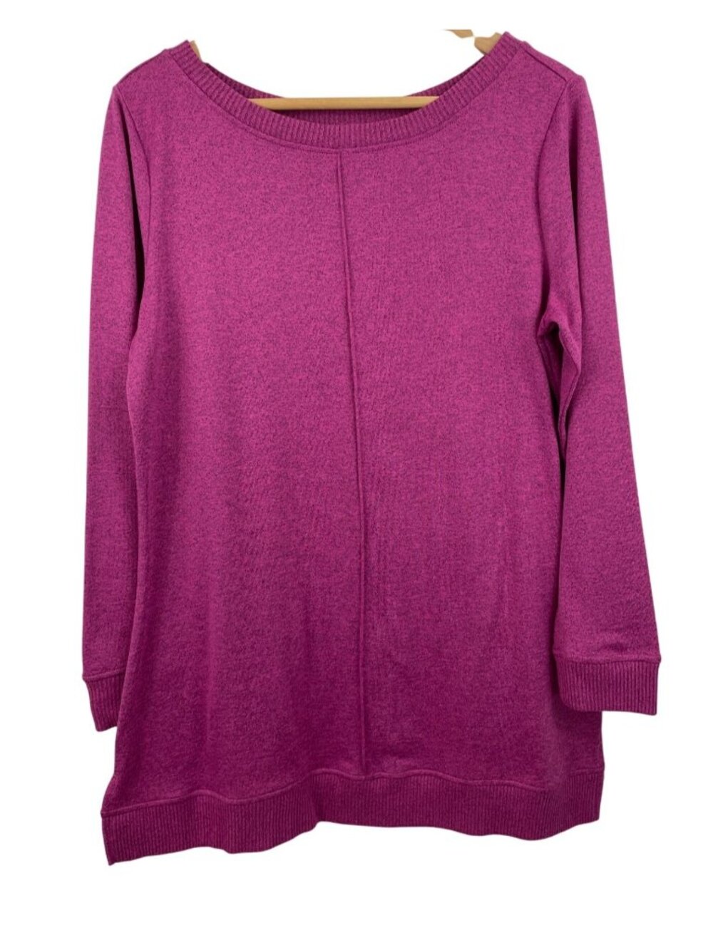 D & Co Active Womens Pink Long Sleeve Pullover Sweater Size Small